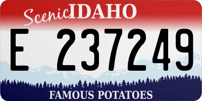ID license plate E237249