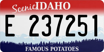ID license plate E237251