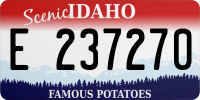 ID license plate E237270