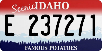 ID license plate E237271