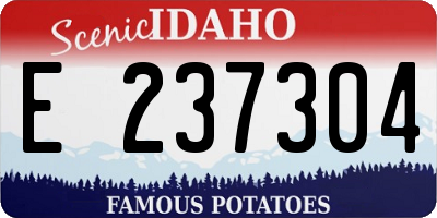 ID license plate E237304