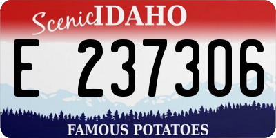 ID license plate E237306