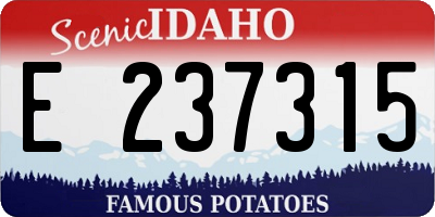ID license plate E237315