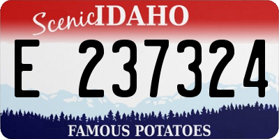 ID license plate E237324