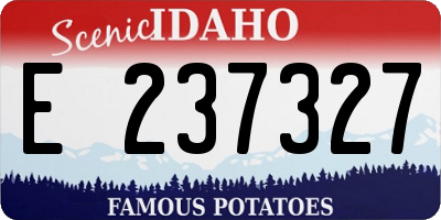 ID license plate E237327