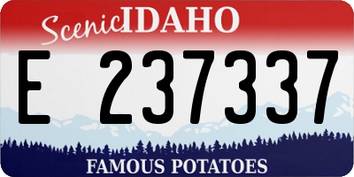 ID license plate E237337