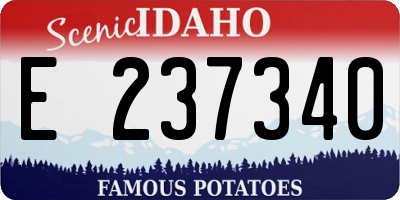 ID license plate E237340