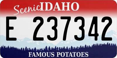 ID license plate E237342