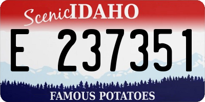 ID license plate E237351