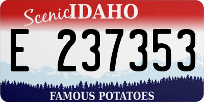 ID license plate E237353