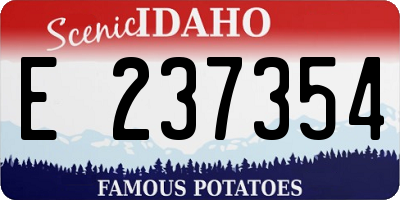 ID license plate E237354