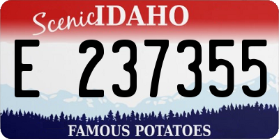 ID license plate E237355