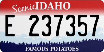 ID license plate E237357