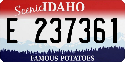 ID license plate E237361