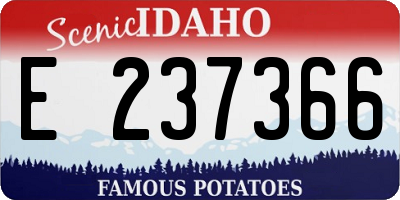 ID license plate E237366