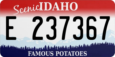 ID license plate E237367