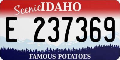 ID license plate E237369