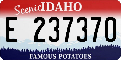 ID license plate E237370