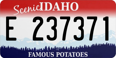 ID license plate E237371