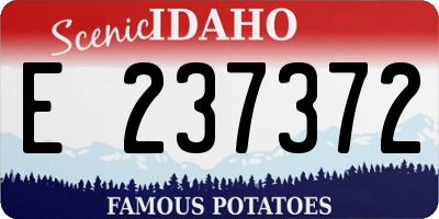 ID license plate E237372