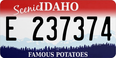 ID license plate E237374
