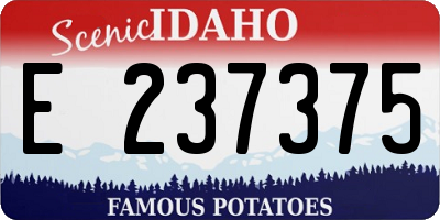 ID license plate E237375