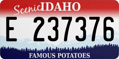 ID license plate E237376