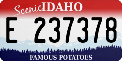 ID license plate E237378