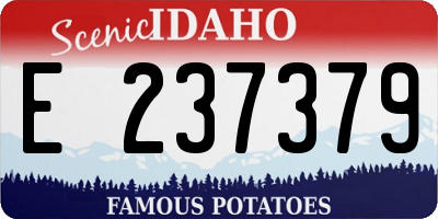 ID license plate E237379