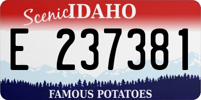 ID license plate E237381