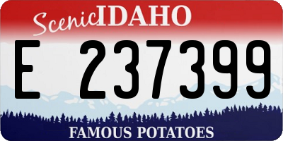 ID license plate E237399