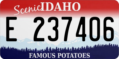 ID license plate E237406
