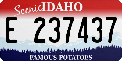ID license plate E237437