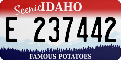 ID license plate E237442