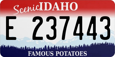 ID license plate E237443