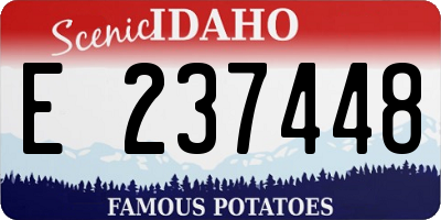 ID license plate E237448