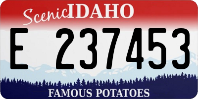 ID license plate E237453
