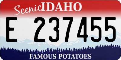 ID license plate E237455