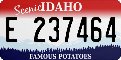 ID license plate E237464