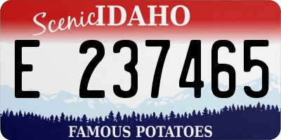 ID license plate E237465