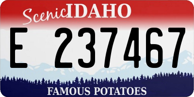 ID license plate E237467