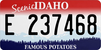 ID license plate E237468