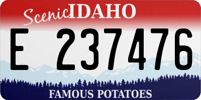 ID license plate E237476