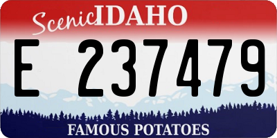 ID license plate E237479