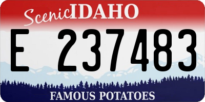 ID license plate E237483