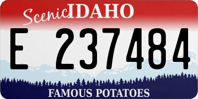 ID license plate E237484