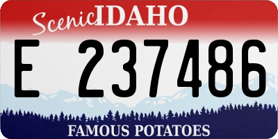 ID license plate E237486