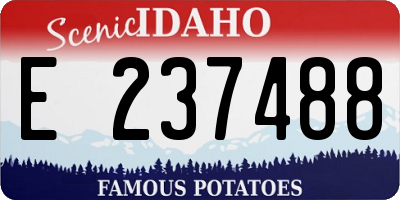 ID license plate E237488