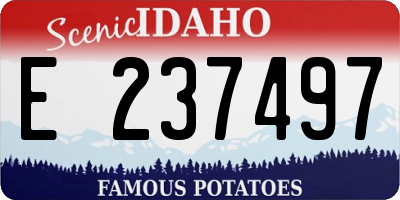 ID license plate E237497