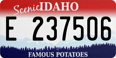 ID license plate E237506